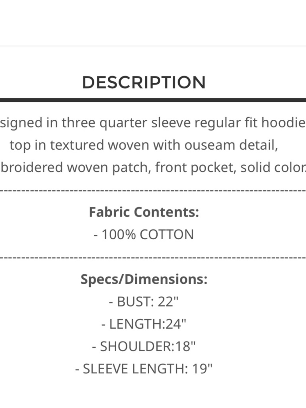 💕POL Embroidered Cream Lace Hooded Pullover - Picture 7 of 7